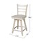 International Concepts Emily Counter Height Stool, 24" Seat Height, with Swivel, Unfinished S-6172SW - alternate 6